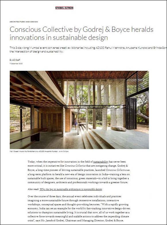 Conscious Collective by Godrej & Boyce heralds innovations in Sustainable design